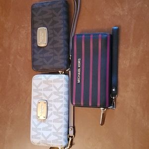 Set of 3, Michael Kors wristlets